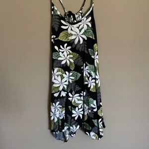 Girls size 10 aloha dress black floral adjustable